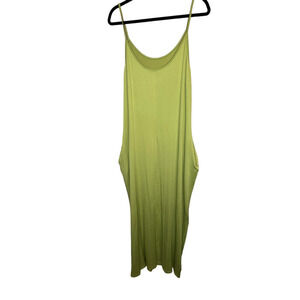 Green Maxi Dress Light Weight Summer Dress or Swim Cover SZ 2XL Pockets Beachy